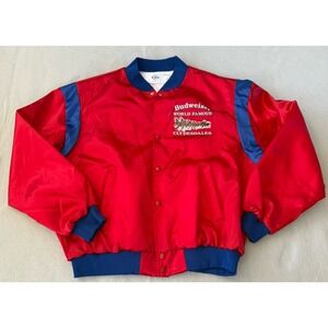 Budweiser Clydesdales Satin Bomber Jacket World Famous Size XX Large 80s VTG NWT